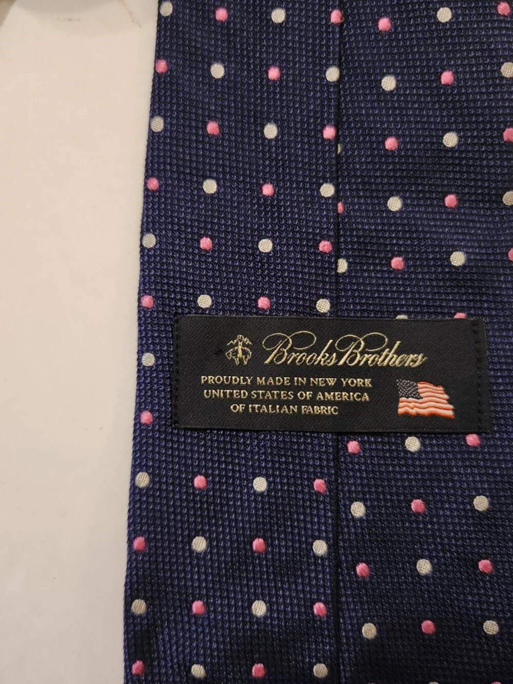 Brooks brothers men's new blue 100%silk tie  3 1/2